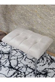 Krom Sivriltme Ayaklı 60 cm Puf Bench - Puf - Bench - Oturak - Mutfak Oturağı - Antre Oturağı Krem Renk 60 x 40 Boyut/Ebat thumbnail 4