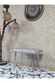Krom Sivriltme Ayaklı 60 cm Puf Bench - Puf - Bench - Oturak - Mutfak Oturağı - Antre Oturağı Gri Renk 60 x 40 Boyut/Ebat thumbnail 1