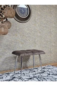 Krom Sivriltme Ayaklı 60 cm Puf Bench - Puf - Bench - Oturak - Mutfak Oturağı - Antre Oturağı Kahverengi Renk 60 x 40 Boyut/Ebat thumbnail 3