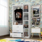 Kenzlife giysi dolabı ökkeş 175*90*40 byz gardırop 3 çekmeceli thumbnail 1