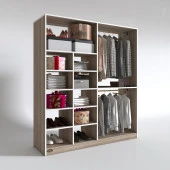 Kenzlife giysi dolabı fikret 180*180*45 crd gardırop thumbnail 2