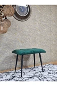 Siyah Sivriltmel Ayaklı 60 cm Puf Bench - Puf - Bench - Oturak - Mutfak Oturağı - Antre Oturağı Yeşil Renk 60 x 40 Boyut/Ebat - 3
