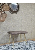 Gold Sivriltme Ayaklı 60 cm Puf Bench - Puf - Bench - Oturak - Mutfak Oturağı - Antre Oturağı Kahverengi Renk 60 x 40 Boyut/Ebat thumbnail 3