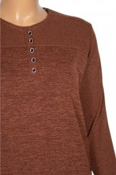 Arpati Kadın Şura Büyük Beden Mevsimlik Taba Bluz - 2