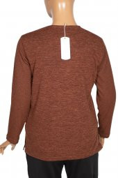 Arpati Kadın Şura Büyük Beden Mevsimlik Taba Bluz - 4