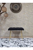 Gold Sivriltme Ayaklı 60 cm Puf Bench - Puf - Bench - Oturak - Mutfak Oturağı - Antre Oturağı Siyah Renk 60 x 40 Boyut/Ebat thumbnail 2