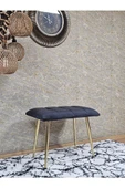 Gold Sivriltme Ayaklı 60 cm Puf Bench - Puf - Bench - Oturak - Mutfak Oturağı - Antre Oturağı Füme Renk 60 x 40 Boyut/Ebat thumbnail 3