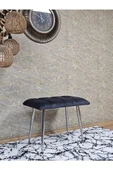 Krom Sivriltme Ayaklı 60 cm Puf Bench - Puf - Bench - Oturak - Mutfak Oturağı - Antre Oturağı Füme Renk 60 x 40 Boyut/Ebat thumbnail 3