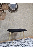 Gold Sivriltme Ayaklı 60 cm Puf Bench - Puf - Bench - Oturak - Mutfak Oturağı - Antre Oturağı Siyah Renk 60 x 40 Boyut/Ebat thumbnail 3