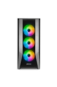 SHARKOON TG7M RGB ARGB Temperli Yan Cam, 4x120mm ARGB Fan, Type-C 3.2 Gen 2, Siyah, Mid-Tower Kasa - 2