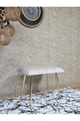 Gold Sivriltme Ayaklı 60 cm Puf Bench - Puf - Bench - Oturak - Mutfak Oturağı - Antre Oturağı Krem Renk 60 x 40 Boyut/Ebat thumbnail 3