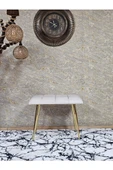 Gold Sivriltme Ayaklı 60 cm Puf Bench - Puf - Bench - Oturak - Mutfak Oturağı - Antre Oturağı Krem Renk 60 x 40 Boyut/Ebat thumbnail 1