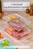 2 Li Kapaklı Buzdolabı Organizeri & Buzdolabı Düzenleyici 3 lt thumbnail 1