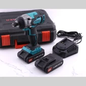 Kömürsüz Akülü Torklu Vidalama Çift Batarya Li-ion Batarya 20 V 4.0 Ah Üç Kademe Torklu Çantalı thumbnail 4