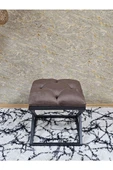 Siyah Boyalı 45 cm x 45 cm Çaprazlı Puf Bench Oturak Kahverengi Renk 45 x 45 Boyut/Ebat - 2