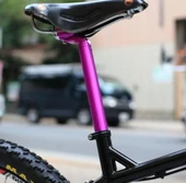 XBYC 679 Wake Sele Borusu 27.2mm çap x 35cm uzunluk Hafif Renkli Bisiklet Koltuk Borusu Mor Renk thumbnail 4