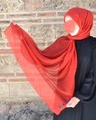Konfor Bambu Şal Kırmızı– Tok Duruşlu, Kaymaz - 1