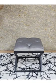 Siyah Boyalı 45 cm x 45 cm Çaprazlı Puf Bench Oturak Gri Renk 45 x 45 Boyut/Ebat thumbnail 2