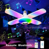 36 Watt, Bluetooth Müzik Çalar, RGB Çok Renkli, Kumandalı Led Ampul, Genç Odası Ampulü, Disko Ampul thumbnail 1