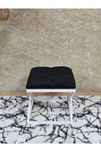 Beyaz Boyalı 45 cm x 45 cm Çaprazlı Puf Bench Oturak Siyah Renk 45 x 45 Boyut/Ebat thumbnail 2
