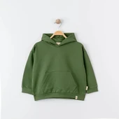 Unisex %100 Pamuk Oversize Kapşonlu Sweatshirt - 5