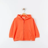 Unisex %100 Pamuk Oversize Kapüşonlu Fermuarlı Sweatshirt - 8