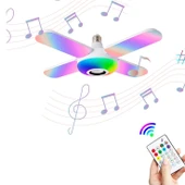 36 Watt, Bluetooth Müzik Çalar, RGB Çok Renkli, Kumandalı Led Ampul, Genç Odası Ampulü, Disko Ampul thumbnail 6