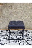 Siyah Boyalı 45 cm x 45 cm Çaprazlı Puf Bench Oturak Füme Renk 45 x 45 Boyut/Ebat thumbnail 2