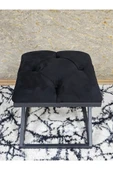 Siyah Boyalı 45 cm x 45 cm Çaprazlı Puf Bench Oturak Siyah Renk 45 x 45 Boyut/Ebat thumbnail 4