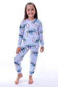 2'Li Cute Monster Pijama Takımları ( Pembe - Mavi ) - 3