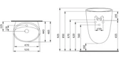 Bocchi Venezia Asma Monoblok Lavabo Parlak Beyaz 1083-001-0126 - 2