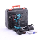 Kömürsüz Darbeli Akülü Vidalama Çift Batarya Li-ion Batarya 20 V 2.0 Ah Hızlı Şarj Metal Mandren thumbnail 4