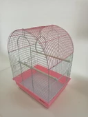 Dayang 2 Kapılı Davul Kuş Kafes 35x28x46 cm Pembe - 2