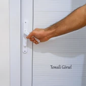 Plastik Wc Banyo Kapı Kolu Tutamağı İçi Metal Plastik Tutma Kol Sağa Sola Uyumlu 1 Çift thumbnail 5