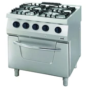 Öztiryakiler 700 Seri Gazlı Fırınlı Kuzine, 4 Gözlü Gazlı Ocak, Osogf 8070 Ls - 1