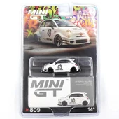 Nessiworld Mini GT 1/64 LB-WORKS x Abas Works ABARTH 595 Gara White - Blister Paket thumbnail 2