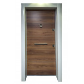 Tezwood 1650 Beyaz Statik Kasalı Düz Model Daire Kapısı, Villa Kapısı, Çelik Kapı - 1