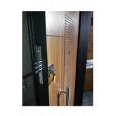 Tezwood 1593 Statik Kasalı Rustik Çizgili Model Çelik Kapı, Daire Kapısı, Villa Kapısı thumbnail 5