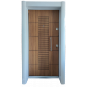 Tezwood 1593 Statik Kasalı Beyaz Renk Düz Model Daire Giriş Kapısı, Çelik Kapı, Villa Kapısı - 1