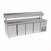 İnoksan Sgb240r -Paslanmaz Tablalı 4 Kapılı Pizza Hazırlık Ünitesi / Boru Ayaklı - 1