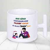 Bazı Kahramanların Pelerini Yoktur Biz Onlara Baba Diyoruz Yazılı Babalar Günü T Kupa Bardak thumbnail 1