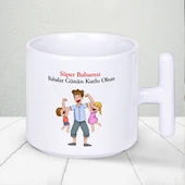 Süper Babamız Babalar Günün Kutlu Olsun Yazılı Hediyelik T Kupa Bardak thumbnail 1