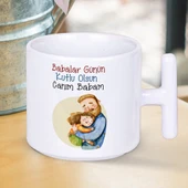 Babalar Günün Kutlu Olsun Canım Babam Baskılı Babalar Gününe Özel Hediyelik T Kupa Bardak - 1