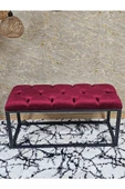 Siyah Boyalı Diktörtgen 100 cm x 40 cm Oturak Puf - Bench - Makyaj Oturağı - Oturak Bordo Renk 100 x 40 Boyut/Ebat thumbnail 4
