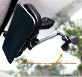 Zhltools Araç İçi Dikiz Aynası Telefon Tutucu Teleskopik Telefon Tutacağı Beyaz thumbnail 2