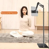 Zhltools 360 Derece Ayarlanabilir Teleskopik Metal Telefon - Tablet Tutucu Stand thumbnail 3