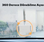 Zhltools Araç İçi Dikiz Aynası Telefon Tutucu Teleskopik Telefon Tutacağı Beyaz thumbnail 4