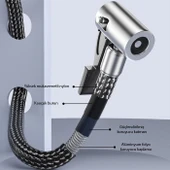 Zhltools ST-5523 LED Işıklı Taşınabilir Hava Pompası Kompresör Araç Lastik Şişirme Makinesi thumbnail 4