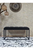 Siyah Boyalı Diktörtgen 100 cm x 40 cm Oturak Puf - Bench - Makyaj Oturağı - Oturak Siyah Renk 100 x 40 Boyut/Ebat thumbnail 2