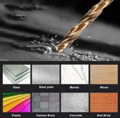 Zhltools Beton Matkap Ucu Seti- Çelik Beton Metal Ahşap Matkap 13 lü SET thumbnail 6